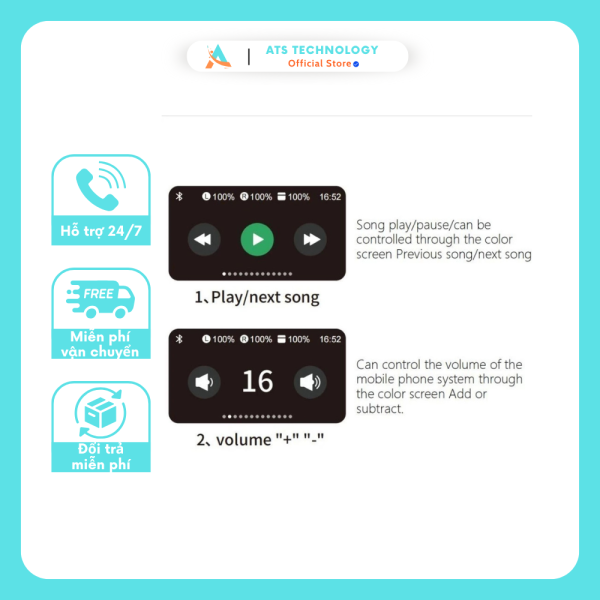 Tai nghe Bluetooth TWS A9 Pro - Hình ảnh 5